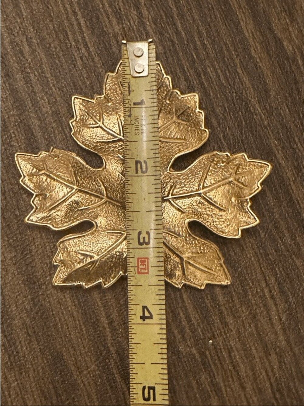 Vintage Ornate Brass Maple Leaf Design Set 7 Chandelier Parts - Picture 6 of 7